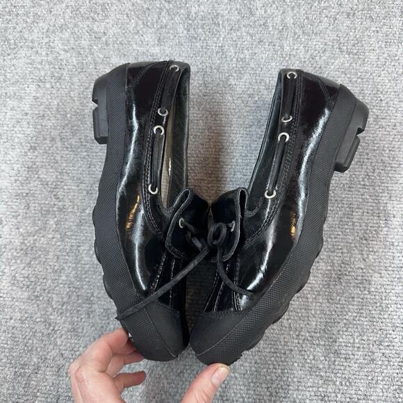 UGG Australia Ashdale Black Waterproof Duck Shoes Women Sz 9.5 Sherpa Lined READ - Picture 4 of 7